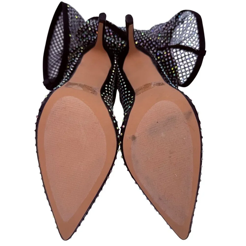 NIB Rhinestone Embellished Over-The-Knee Super Stretch Pointed Toe Stiletto Heel - Picture 5 of 16